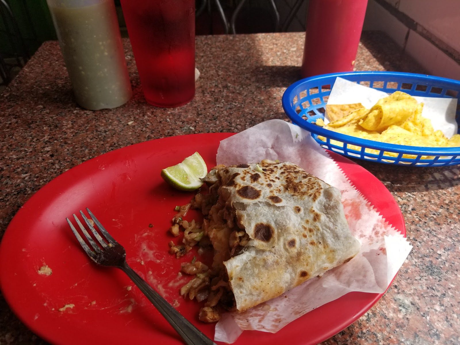 Dinner plate with rice and beans