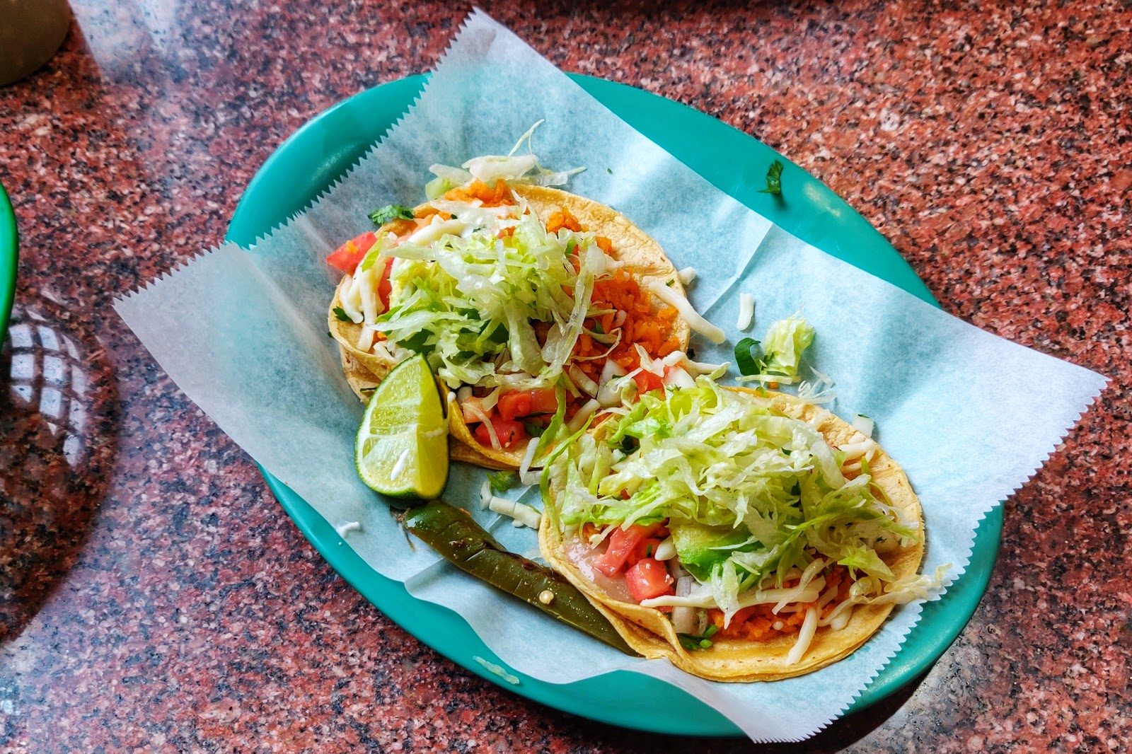 Tacos on a plate